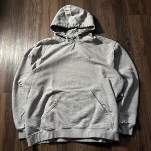 Nike Hoodie Mens XXL‎ Gray Pullover Sweatshirt Long Sleeve Minimalist Casual